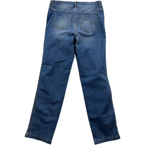 SPANX Straight Leg Jean Vintage Indigo Size Large Tall - Picture 3 of 8